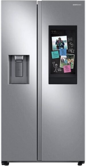 SAMSUNG RS27T5561SR 26.7 Cu. Ft. Side-by-Side Refrigerator with 21.5 inch Touch-Screen Family Hub