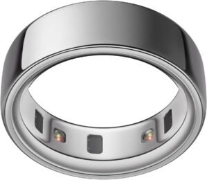 Oura Ring 4 – Silver – Size 8 – Smart Ring – Size First with Oura Ring 4 Sizing Kit – Sleep Tracking Wearable – Heart Rate – Fitness Tracker – Up to 8 Days of Battery Life