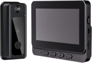 Wireless Video Doorbell – Video Intercom System Smart WiFi Video Doorbell with 4.3 Inch 1080P HD Monitor/Night Vision / 170° Viewing Angle for Home Surveillance