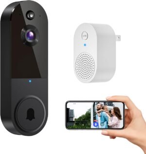 1080p Video Doorbell Camera Wireless Wi-Fi Cam with, AI Motion Detection Two Way Talk, Night Vison, Cloud Storage, Battery Powered, 2.4G Wi-Fi only