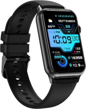 Health Fitness Tracker Smart Watch with 24/7 Heart Rate Blood Oxygen Blood Pressure Monitor Sleep Tracker 128 Exercise Modes Step Calorie Counter Pedometer IP68 Waterproof for Women Men Android iOS