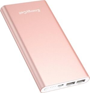 Pilot 4GS Portable Charger 12000mAh Fast Charging Power Bank Dual 3A High-Speed Output Battery Pack Compatible with iPhone 16 15 14 13 12 11 and More（Charging Cable Included (Rose Gold)
