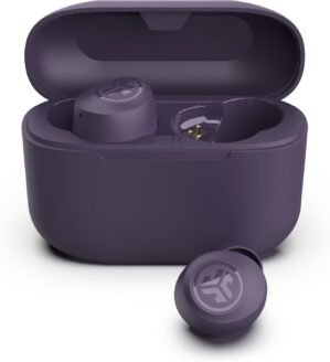 JLab Go Air Pop True Wireless Bluetooth Earbuds & Charging Case – Violet Purple, Dual Connect, IPX4 Sweat Resistance, Bluetooth 5 Connection, 3 EQ Sound Settings Signature, Balanced, Bass Boost