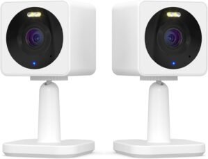 WYZE Cam OG Indoor/Outdoor 1080p WI-Fi Smart Home Security Camera with Color Night Vision, Built-in Spotlight, Motion Detection, 2-Way Audio, Compatible with Alexa & Google Assistant, White (2-Pack)