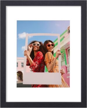 Vittanly 11×14 Picture Frame, Display Pictures 8×10 with Mat or 11×14 without Mat, Photo Frame for Wall or Table Top Display, Black, 1 Pack