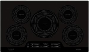 Frigidaire FGIC3666TB Gallery 36″ Electric Induction Cooktop, Built-in 5-Burner, Vitroceramic Glass, Black