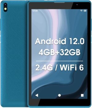 Android Tablet 8 inch, Android 12 Tablet, 4GB RAM 32GB ROM, Quad-Core Processor, Dual Camera, WiFi, 1TB Expand, Game, GMS Certified(Green)