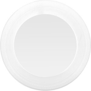 Vibrant Round Clear Plastic Plates – 9″ (10 Packs of 20) – Premium Quality Design, Ideal for Any Event or Party
