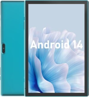 ZZB 10 inch Android 14 Tablet PC, 10.1″ Android Tablets, DDR4 6GB RAM 32GB ROM 2MP+8MP Dual Camera, WiFi-6 Bluetooth 1TB Expand IPS Full HD Display Tab, 6000mAh Battery Powerful Performance Tablet.