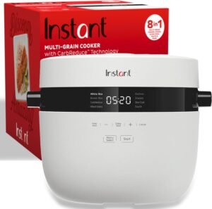 Instant Pot 20-Cup Rice Cooker, Rice and Grain Multi-Cooker with Carb Reducing Technology without Compromising Taste or Texture, From the Makers of Instant Pot, Includes 8 Cooking Presets