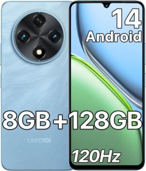 UMIDIGI Unlocked Phones G100A, 6.9″ HD+ 120Hz Display, Android 14 Cell Phone, 6000mAh Battery Smartphone, 8+128GB/1TB TF, UNISOC T615, 13MP Camera, 4G Dual SIM Phone, Face ID/Fingerprint, GPS