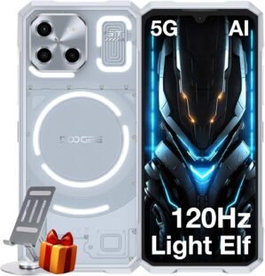DOOGEE Blade GT AI 5G Rugged Phone Unlocked,LED Light Effect,6nm D7050 CPU,32GB+256GB/2TB,10.5mm Ultra-Thin Android 14 Rugged Smartphone,6.72″ FHD+120Hz,48MP,5500mAh+18W,NFC/Face ID/Fingerprint/WiFi6