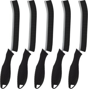 Cleaning Brush, 5 Pcs Hard Bristle Crevice Cleaning Brush, Grout Brush, Scrub Brush for Tile Grout Crevice, Gap Cleaning Tools for Bathroom Kitchen Toilet Window Track (5, Black)