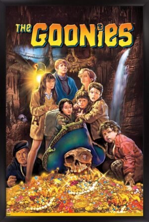 Trends International The Goonies – One Sheet Wall Poster, 22.375″ x 34″, Black Framed Version