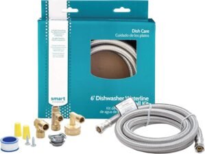 Smart Choice 6-Foot Stainless Steel Dishwasher Installation Kit