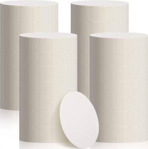 TaoBary 800 Pcs Disposable Paper Bar Coasters Bulk, 4 Inch Cardboard Coasters Blank for Drinks DIY Crafts Arts Wedding (White)