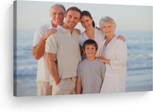 Smile Art Design Custom Canvas Prints with Your Photos, Personalized Gifts, Canvas Wall Art 8″x12″