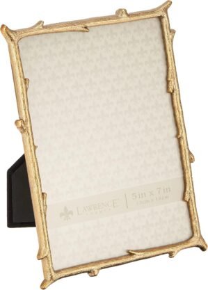Lawrence Frames 712557 5×7 Gold Metal Natural Branch Design Picture Frame