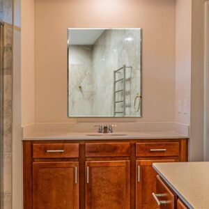 Ruomeng Wall Mirror Bathroom Mirrors for Wall 36″ x 30″, Frameless Rectangle Mirror with Beveled Edge Wall Mounted Mirror for Vanity and Entryway