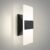 ASD 8 Inch LED Indoor Wall Sconce – Modern Interior 10W 120V 2700K-5000K Adjustable Dimmable Wall Mounted Light Fixtures, Acrylic Glass Wall Lights for Stairway, Hallway – ETL, Matte Black