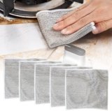 Multipurpose Wire Dishwashing Rags for Wet and Dry, 2025 New Reusable Non Scratch Wire Dishcloth, Premium Scrubbing Wire Dishwashing Rags for Scrubs Dishes, Sinks Cleans (5)