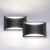 Aipsun Indoor Black Modern LED Wall Sconce Interior Wall Lights Set of 2 Hardwired Up and Down Wall Mount Light for Living Room Bedroom Hallway Corridor Cool White 6000K(with G9 Bulbs)