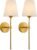 Wall Sconces Sets of 2, Retro Industrial Wall Lamps, Bathroom Vanity Sconces Wall Lighting with White Fabric Shade, Suitable for Bedroom Living Room Corridor Kitchen