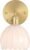 Vintage Wall Sconces with White Tulip Glass Lampshade 180 Degree Adjustable Brass Sconces Hradwired Modern Wall Lighting Fixture with Switch for Bedside Bedroom Doorway