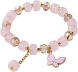 Stylish Bracelet for Women 2025 Elegant Shiny Colorful Rhinestones Bangle Faux Pearl Jewelry Birthday Gift for Her