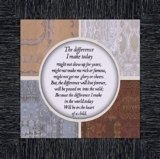Crossroads Home Décor The Difference I Make Today, Teacher Gifts, Parents Gifts, 75527CH 4×4
