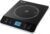 Crux Portable Induction Cooktop, Electric Hot Plate, Programmable Single Burner with Touchscreen LCD Display, Temperature Control, and Auto Shut Off, 1800 Watt, Black