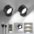 LED Wall Mounted Lights 2 Pcs with Remote, Wall Sconces Lamp 3000mAh Rechargeable Battery Operated, 3 Color Temperatures & Dimmable Magnetic 360° Rotation Cordless Light for Bedroom Bedside