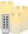 Aignis Indoor Flameless LED Candles Battery Operated with Remote Timer and Wax-Like Shell for Home/Wedding/Holiday Decor, Set of 3(D 2.95″ x H 4″/5″/6″)