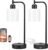 Industrial Touch Bedside Lamps for Bedrooms Set of 2 – 3-Way Dimmable Nightstand Lamps with USB C+A Ports and Outlet, Table Lamps with Opal Glass Shade for Living Room, Desk Lamps for Home Office