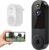1080P Wireless Video Doorbell Camera with Chime Ringer, Night Vision, Cloud Storage, 2.4GHz Wi-Fi, Smart AI Human Detection, 2-Way Talk, Real-Time Alert, Battery Powered for Home Security (Black)
