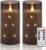 Aignis Flickering Flameless Candles Battery Operated Candles LED Candles with Remote Timer for Home/Wedding/Birthday/Holiday Decor ,Grey 3D Flame Set of 2 (D3 xH6 6″)