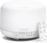 ASAKUKI 500ml Premium Essential Oil Diffuser with Remote Control, 5 in 1 Ultrasonic Aromatherapy Fragrant Oil Humidifier Vaporizer, Timer and Auto-Off Switch (White)
