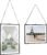 TLBTEK 2 pcs Black Hanging Photo Frame, 5×7 inch Double Glass Frame for Pressed Flowers,Clear DIY Vintage Artwork Display Frame Wall Mounted Photos Frame(horizontal+vertical)