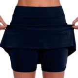 Athletic Skorts for Woman Elastic Tennis Yoga Shorts Hight Waist Solid/Gradient Skirts Tummy Control Skinny Joggers