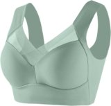 Seamless Sexy Push up Wireless Bra,Plus Size Posture Correcting Bra for Seniors Ice Silk Gathering Everyday Bras