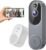 Silver Wireless 1080p Video Doorbell Camera, AI Human Detection, Live View, 2-Way Audio Included Chime, 2.4G Wi-Fi, Night Vision, Cloud Storage, Indoor/Outdoor Surveillance Cam
