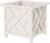 Lattice Design Planter Box – 14.75-Inch-Square Decorative Outdoor Flower or Plant Pot – Front Porch, Patio, and Garden Decor by Pure Garden (White)