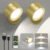 LED Wall Lights 2 Pcs with Remote, Wall Sconces Lamp Rechargeable Battery Operated, 3 Color Temperatures & Dimmable Magnetic 360° Rotation Cordless for Bedroom Bedside