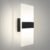 ASD 14 Inch LED Indoor Wall Sconce – Modern Interior 24W 120V 2700K-5000K Adjustable Dimmable Wall Mounted Light Fixtures, Acrylic Glass Wall Lights for Stairway, Hallway – ETL, Matte Black