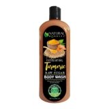 Natural Wunderz Body Wash with Turmeric and Raw Sugar, 32 Fl Oz, Exfoliating Gentle Cleanser and Shower Gel for all skin types, Vegan, Sulfate Free, and Cruelty Free Body Scrub