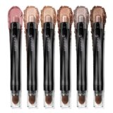 Neutral Eyeshadow Stick Makeup 6PCS Set, Brown Nude Metallic Shimmer Matte Cream Eye Shadow Eyeliner Brightener Pencil Crayon – BROWN CANYON