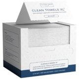 Clean Skin Club Clean Towels XL™, 100% USDA Biobased Face Towel, Disposable Face Towelette, Eczema Association Accepted, Makeup Remover Dry Wipes, Ultra Soft, 50 Ct, 1 Pack