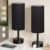 Black Bedside Table Lamps Set of 2-3 Color Temperatures Pull Chain Lamp with AC Outlet Charging Port, Round Night Stand Lamps for Bedroom Office, Small Bed Side Light with E26 LED Bulbs