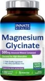 Innate Vitality Magnesium Glycinate 500mg | 70mg Elemental Magnesium Supplement- High Absorption, Non Buffered, Non-GMO & No Gluten – Nerve, Muscle, Bone Health – 120 Vegan Capsules Magnesio