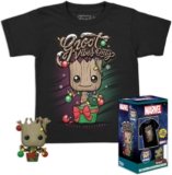 Funko Pocket POP! & Tee: Guardians of The Galaxy – Holiday Groot – Small – (S) – Marvel Comics – T-Shirt – Clothes with Collectable Vinyl Minifigure – Gift Idea – Figure and Short Sleeve Top Unisex
